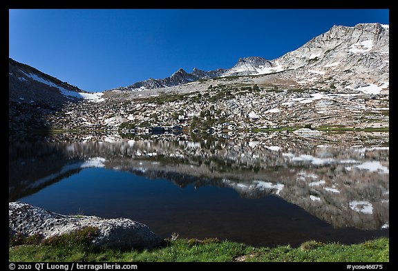 Alpine lake and peak, Vogelsang. Yosemite National Park (color)