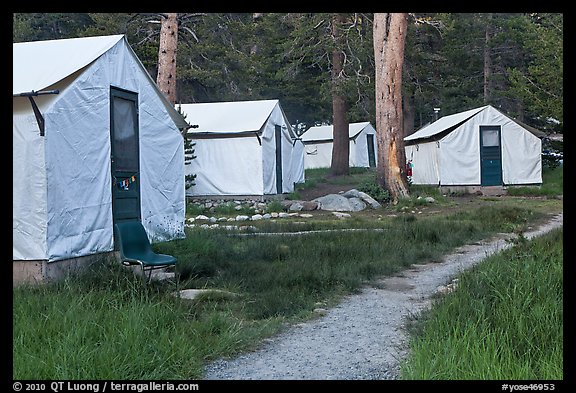 Tuolumne Lodge tents. Yosemite National Park (color)