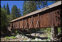 Covered bridge, Wawona historical village. Yosemite National Park ( color)
