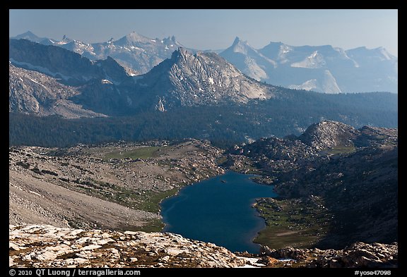 Roosevelt Lake and mountain ranges. Yosemite National Park (color)