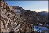 East amphitheater of Mount Conness at dawn. Yosemite National Park ( color)