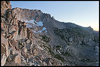 Rocky slopes of Mount Connesss, dawn. Yosemite National Park, California, USA.
