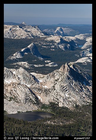 Ragged Peak, Fairview Dome, Half-Dome. Yosemite National Park (color)