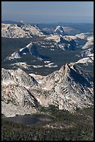 Ragged Peak, Fairview Dome, Half-Dome. Yosemite National Park, California, USA.