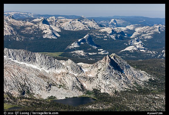 Young Lakes, Tuolumne Meadow, and Half-Dome in the distance. Yosemite National Park (color)