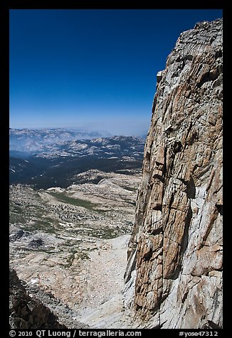 Steep rock face of Mount Conness. Yosemite National Park (color)