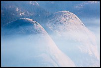 Domes in smoke. Yosemite National Park ( color)