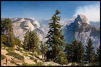 Visitor looking, Half-Dome from Glacier Point. Yosemite National Park ( color)