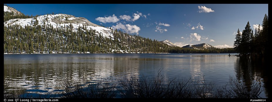 Tenaya Lake and peak in early spring. Yosemite National Park (color)