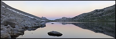 Roosevelt Lake at dawn. Yosemite National Park (Panoramic color)