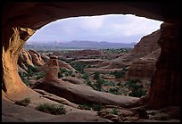Tower Arch, late afternoon. Arches National Park, Utah, USA. (color)
