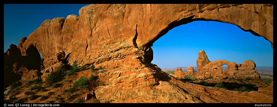 Arch through natural window opening. Arches National Park (color)
