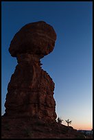 Balanced rock at dusk. Arches National Park ( color)