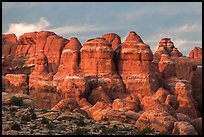 Last light of Fiery Furnace. Arches National Park ( color)