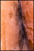 Narrow space between two fins near Sand Dune Arch. Arches National Park, Utah, USA. (color)
