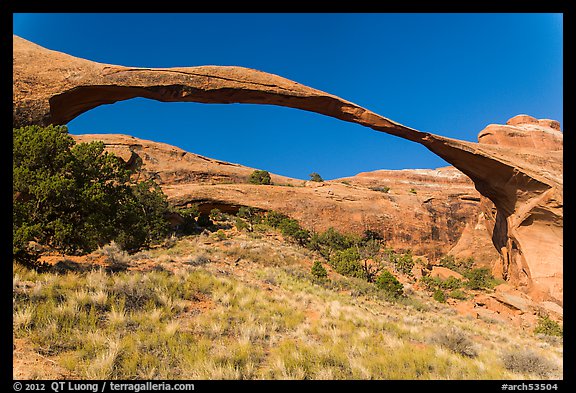 290 feet span of landscape Arch. Arches National Park, Utah, USA.
