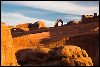 Delicate Arch from Upper Delicate Arch Viewpoint. Arches National Park, Utah, USA. (color)