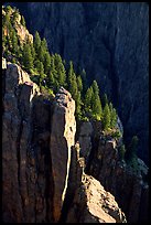 Island peaks at sunset, North rim. Black Canyon of the Gunnison National Park ( color)