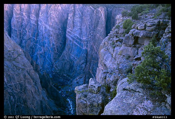 The painted wall from Chasm view, North rim. Black Canyon of the Gunnison National Park