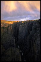 Narrows seen from Chasm view at sunset, North rim. Black Canyon of the Gunnison National Park ( color)
