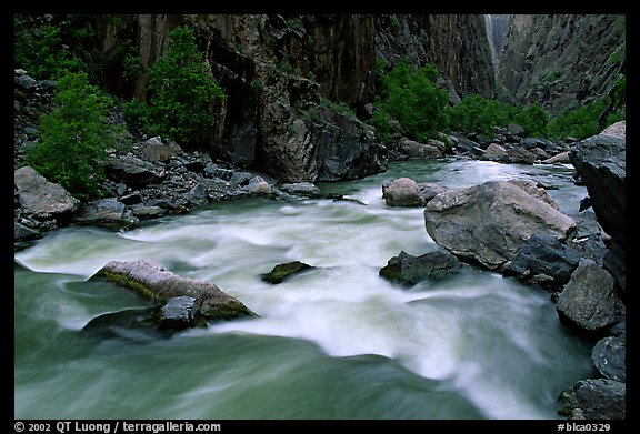 The Gunisson river near the Narrows. Black Canyon of the Gunnison National Park