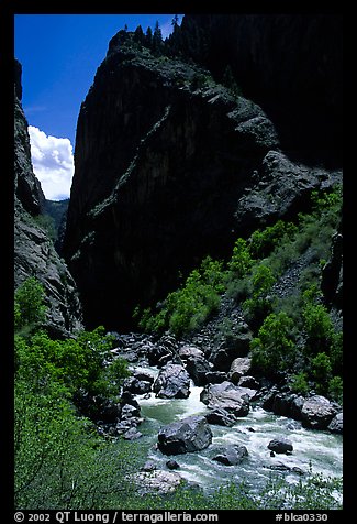 Gunisson river near the Narrows. Black Canyon of the Gunnison National Park (color)