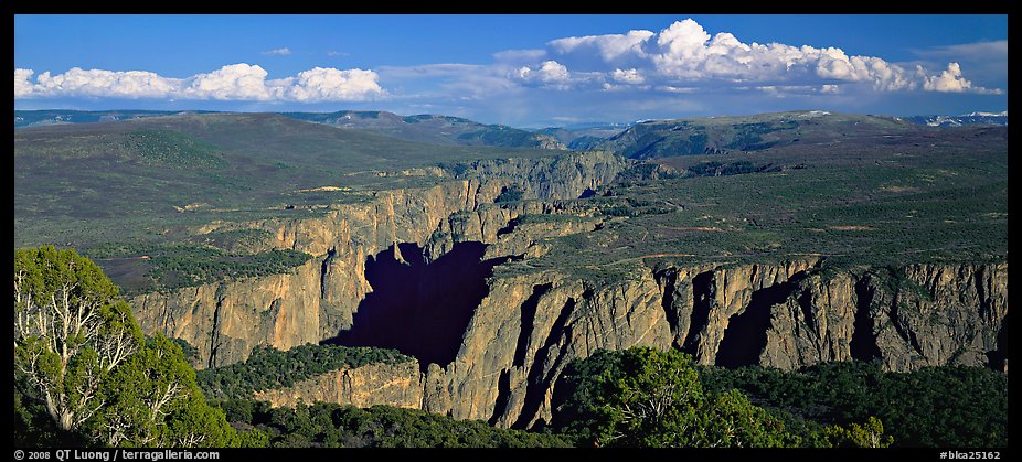 Black Canyon seen from a distance. Black Canyon of the Gunnison National Park (color)
