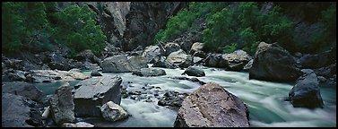River Rapids in canyon narrows. Black Canyon of the Gunnison National Park (Panoramic color)