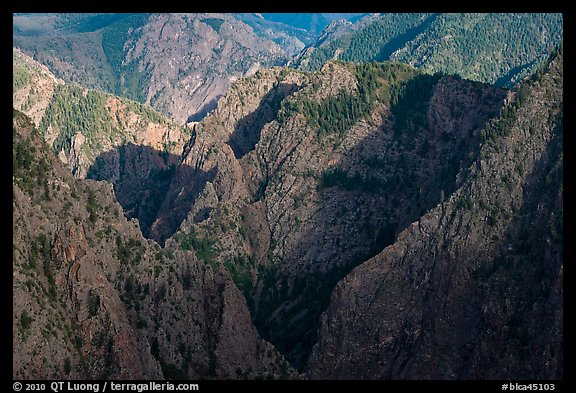 Canyon buttres from Tomichi Point. Black Canyon of the Gunnison National Park (color)