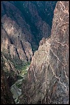 Hard gneiss and schist walls. Black Canyon of the Gunnison National Park ( color)