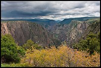 Approaching storm, Tomichi Point. Black Canyon of the Gunnison National Park ( color)