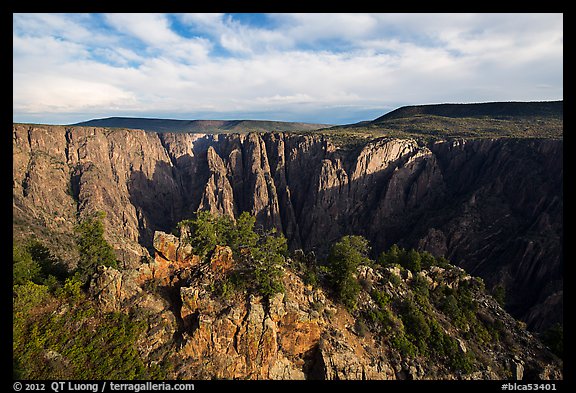 Wide view from Gunnison point. Black Canyon of the Gunnison National Park, Colorado, USA.