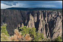 Approaching storm from Gunnison point. Black Canyon of the Gunnison National Park, Colorado, USA. (color)