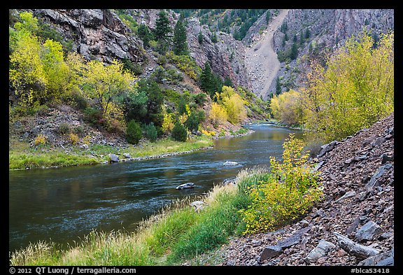 Gunnison river in fall, East Portal. Black Canyon of the Gunnison National Park (color)