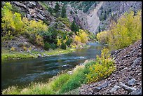 Gunnison river in fall, East Portal. Black Canyon of the Gunnison National Park ( color)
