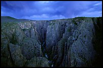 The Narrows seen from Chasm view at sunset. Black Canyon of the Gunnison National Park, Colorado, USA. (color)