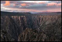 Warner Point, sunset. Black Canyon of the Gunnison National Park ( color)