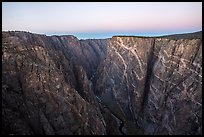 Painted Wall, dawn. Black Canyon of the Gunnison National Park ( color)