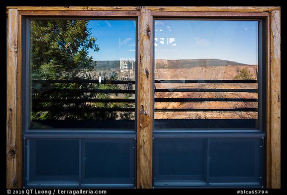 Visitor Center window reflexion. Black Canyon of the Gunnison National Park (color)