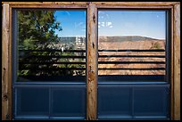 Visitor Center window reflexion. Black Canyon of the Gunnison National Park ( color)