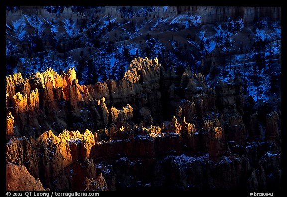 Light and shadows, from Sunset Point, late afternoon. Bryce Canyon National Park (color)
