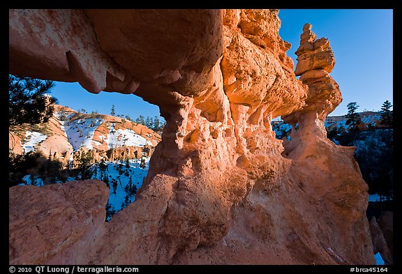 Water Canyon from hoodoo window. Bryce Canyon National Park (color)