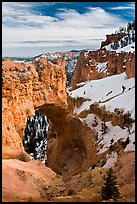 Pink limestone arch. Bryce Canyon National Park, Utah, USA. (color)