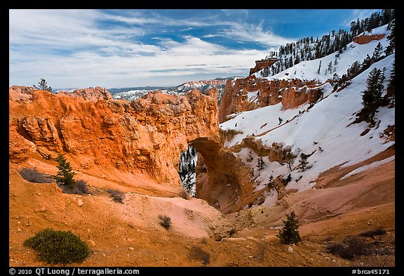 Natural Bridge in winter. Bryce Canyon National Park (color)