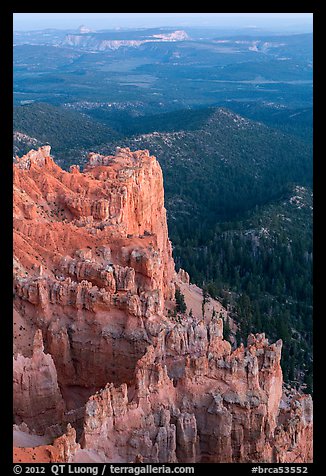 Rock formations and forest near Yovimpa Point. Bryce Canyon National Park (color)