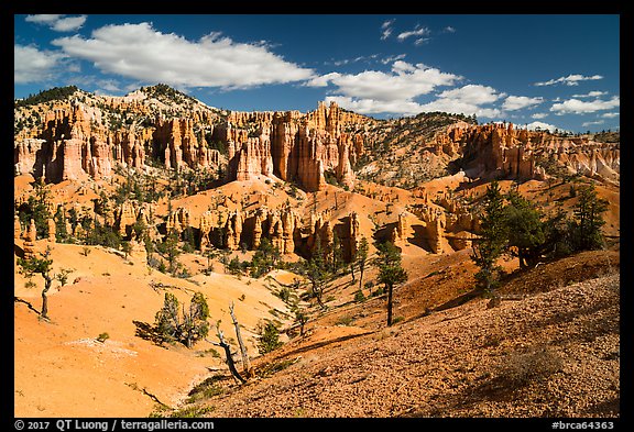 Mesa with hoodoos seen from below. Bryce Canyon National Park (color)