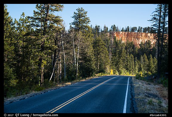 Park road. Bryce Canyon National Park (color)
