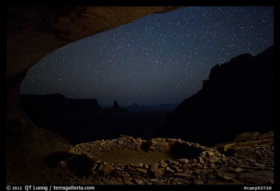 False Kiva at night. Canyonlands National Park, Utah, USA.