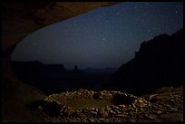 False Kiva at night. Canyonlands National Park, Utah, USA. (color)