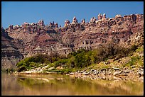 Doll House seen from the Colorado River. Canyonlands National Park ( color)